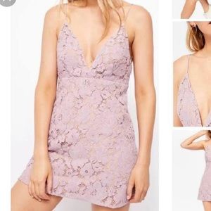 Free people purple lace dress size 0